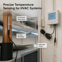 Sonda de Temperatura Digital GAIMC DS18B20 ±0.5 ° Sensor de Acero Inoxidable de 1 Cable para HVAC, Aire Acondicionado y Automatización de Edificios