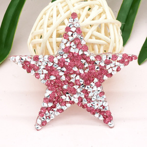 Patchs brodés étoiles en résine et strass faits main Tongshin de 6 cm, multicolores, thermocollants pour t-shirts - Product Image 5