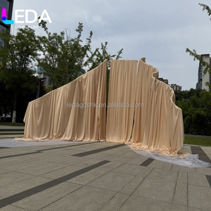 LEDA Gran Oferta Par de Soportes Metálicos Curvos para Telón de Fondo, Soporte de Puerta de Metal Blanco, Soporte de Hierro para Telón de Fondo, Decoración de Boda, Cubierta de Tela para Drapeado - Product Image 3
