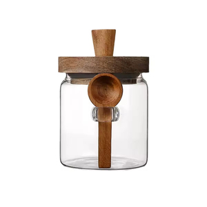 0.4-0.9L pot de stockage scellé en verre moderne pour café thé <span class=keywords><strong>cuisine</strong></span> avec couvercle boîte de rangement en grains de café - Product Image 5