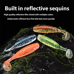 Señuelo de Pesca Suave de 55MM/2.3G con Cola en T y Acción Ondulante Multisegmentada, Cebo Artificial para Lubina y Pez Mandarín - Product Image 2