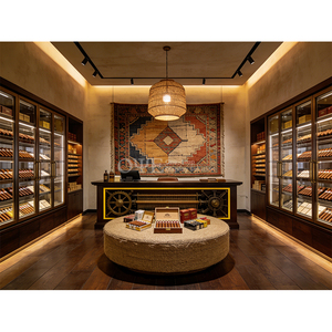 Humidor para Cigarros con Estantes <span class=keywords><strong>de</strong></span> Cedro Español, Humidor <span class=keywords><strong>de</strong></span> Doble Puerta para Exhibición <span class=keywords><strong>de</strong></span> Cigarros - Product Image 1