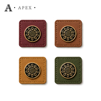 APEX Étiquettes en cuir personnalisées pour vêtements, hijabs, abayas, chapeaux, sacs, chaussures, foulards, avec bord cousu, fabrication de patchs en cuir
