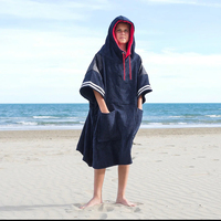 Serviette de Bain Poncho à Capuche Personnalisée Ultra Absorbante Séchage Rapide Chaleur Longue Durée Microfibre Robe de Sport Gym Natation Plage Tissée Unie