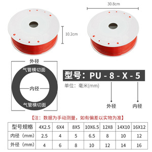 Liyuan Pneumatic Pu Air <b>Hose</b> 8x5mm High Pressure Flexible <b>Hose</b> For Air <b>Compressor</b> And Steam Use - Product Image 3