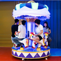 6 Places Centre Commercial D'affaires Manege Attraction Enfants Amusement Manèges Merry Go Round Carrousel Pour Enfants Aire De Jeux