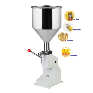 Manual Small Volume Piston Essential Oil Cosmetics Lotion Cream Bottle Paste Liquid Filling Machine 50ml