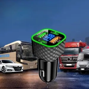 อะแดปเตอร์ชาร์จเร็ว 4 in 1 380W พร้อมจอแสดงผลดิจิตอล สำหรับชาร์จโทรศัพท์ในรถยนต์ ช่องเสียบ USB+Type-C - Product Image 6