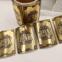 Plaques de nom en métal doré en relief 3D personnalisées - Étiquettes de bouteille de gin vintage de luxe