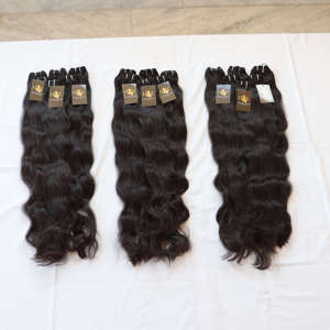 Extensions de cheveux humains vierges naturels en vison brésilien, cheveux indiens noirs à vague profonde, super ondulés, lisses et bouclés - Product Image 3