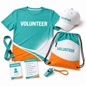 Kit de Voluntario Personalizado para Carreras Divertidas, Paquete para Personal de Eventos OEM ODM con Camiseta, Gorra y Cordón - Product Image 1