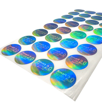 Feuille d'autocollants multicolores avec Logo holographique personnalisé, garantie, doseur