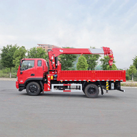 Camion-grue 4x2 à flèche hydraulique avec benne basculante pour le transport de matériaux de construction, idéal pour la location et la vente en gros directe usine