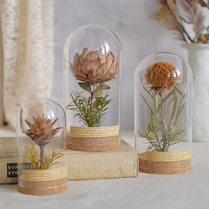 Cubierta de cristal de girasol Retro hecha a mano, decoración de estantería de micropaisaje, espécimen de planta conservada creativa, Idea de regalo de cumpleaños - Product Image 1
