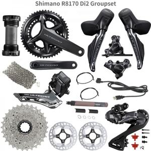 <span class=keywords><strong>Groupe</strong></span> électronique pour vélo de route SHIMANO <span class=keywords><strong>ULTEGRA</strong></span> R8170 Di2 2*12 vitesses avec dérailleur avant/arrière R8150, cassette R8101 30/34T - Product Image 1
