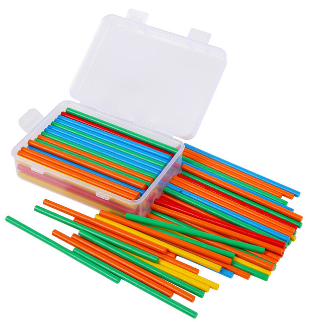 100 Pieces Wooden Math Intelligence Calculation Sticks Preschool Baby Children Educational Montessori Toys for Kids Girls Boys