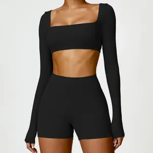YUKE, venta al por mayor, superventas de 2024, conjuntos de Yoga, <span class=keywords><strong>mallas</strong></span> <span class=keywords><strong>para</strong></span> <span class=keywords><strong>mujer</strong></span>, correr al aire libre, <span class=keywords><strong>gimnasio</strong></span>, Fitness, ropa activa, conjuntos de entrenamiento <span class=keywords><strong>para</strong></span> <span class=keywords><strong>mujer</strong></span> - Product Image 4