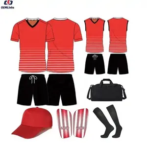Custom Football Set Uniform Personalized Soccer Socks Shin Guards Soccer Wear Jersey Netherlands Foot Soccerkit Football Kit