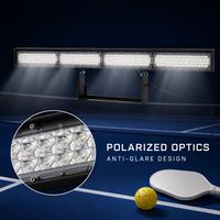 Projecteur LED pour pickleball 300W, source lumineuse LUMILEDS, driver SUNCOM, design anti-éblouissement, IP65, 26030lm, pour terrains d'entraînement en extérieur