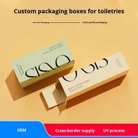 Boîte d'emballage pliante à double insert en carton blanc, imprimée en offset couleur personnalisée, estampée à chaud, pour cosmétiques et huiles essentielles