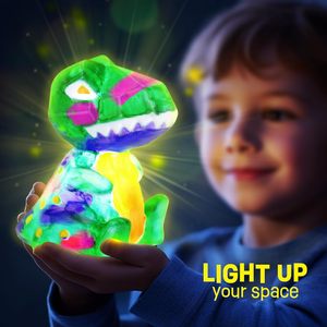 Nieuwe Ontwerpen Kunst & Ambachten <span class=keywords><strong>Kit</strong></span> Voor Kinderen Diy Dinosaurus Led Licht Speelgoed Voor Kinderen Verf Uw Eigen Dinosaurus Lamp <span class=keywords><strong>Kit</strong></span> - Product Image 3