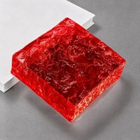 Bloc de verre 150x150x50mm, brique carrée solide, cloison décorative intérieure, vente en gros, directement de l'usine