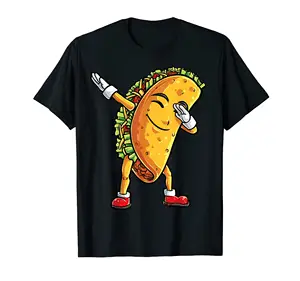 Taco mexicain vierge Dab Dabing cadeau d'anniversaire Fitness 100 pour cent coton vêtements t-shirt pour hommes Vintage vente en gros personnalisé Logo