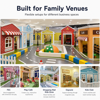 Aire de jeux commerciale intérieure sur mesure pour jeux de rôle, équipement de ville miniature, service clé en main pour centres de divertissement familial (FEC), centres commerciaux et garderies