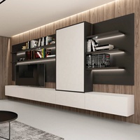 Lits muraux sur mesure Perth, lits pliables et inclinables sur mesure, combinables avec des étagères, adaptés au salon et à la chambre à coucher