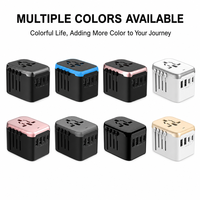 Adaptor Perjalanan USB Multifungsi 5-in-1 Pengisian Cepat GaN 20W PD + QC Global Roaming Kreatif dengan 2 Port Tipe-C dan 2 Port USB-A