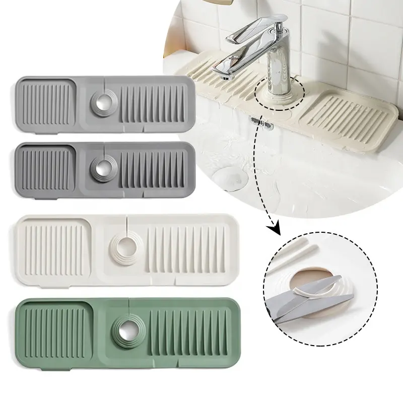 Hot Selling Dish Trocknungs matte Tropf fänger Waschbecken Wasserhahn Pads für Küche Silikon Trocknungs matte