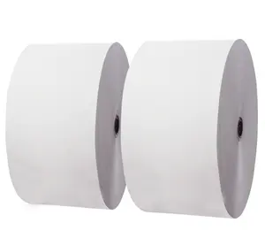 Etiqueta de papel auto adesiva revestida superior economia, materiais de papel em rolo jumbo, etiqueta térmica contínua, rolls