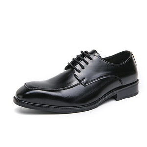 Zapatos Oxford de Vestir para Hombre de Alta Calidad, Cerrados, Sólidos, de Verano, de Moda, de Lujo, de Cuero PU, con Cierre de Cordones, para Bodas - Product Image 2
