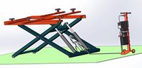 Elevador Hidráulico Móvil de Acero Tipo Tijera para Autos, Elevador Portátil para Vehículos, Mini Elevador Tipo Tortuga, Modelo XWG
