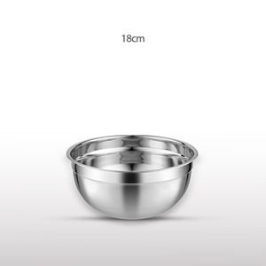 Cuenco grande de acero inoxidable grueso de varios tamaños de calidad alimentaria asequible #304, ensaladera de 18cm de profundidad, lavabo de almacenamiento de alimentos | BINLU - Product Image 1