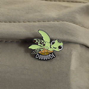 Komik deniz kaplumbağası emaye Pin karikatür okyanus hayvan broş sırt çantası yaka rozeti takı hediye arkadaşlar için - Product Image 3