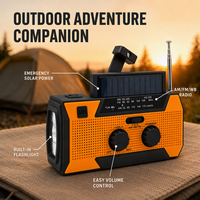 5000mAh Storm Preparedness Solar Hand Crank Radio Type-C Port Power Bank Function with Reading Light for Disaster Preparedness