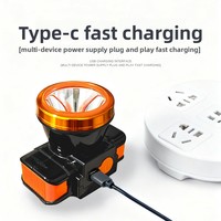 Lampe frontale LED rechargeable pour la pêche nocturne et le camping, portée longue de 200-500 m, lampe de mineur d'extérieur