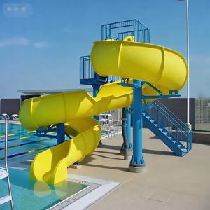 <span class=keywords><strong>Toboggan</strong></span> aquatique en spirale à grande échelle pour l'extérieur, <span class=keywords><strong>toboggan</strong></span> rotatif en fibre de verre, installation d'amusement aquatique - Product Image 1