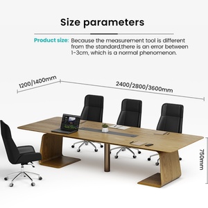 Luxury Modern Large Board Room Conference <b>Table</b> and Chairs Set 10-Person Meeting Room for Office for Company - Product Image 4