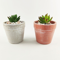 Vase à fleurs rond en ciment, pot pour plantes, cactus, succulent, vente en gros
