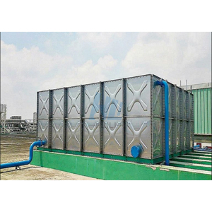 Réservoir d'eau de pluie modulaire boulonné en acier inoxydable HUILI, <span class=keywords><strong>prix</strong></span> usine, <span class=keywords><strong>5000</strong></span> <span class=keywords><strong>litres</strong></span>, panneaux de qualité alimentaire, base en béton - Product Image 1