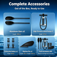 Bateau gonflable ultraléger en TPU rigide, pliable et portable pour la pêche, le camping, les aventures en rivière et en lac