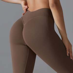 Women Seamless V Waist <b>Yoga</b> Pants Lady Scrunch Butt Running Leggings Female Bound Feet Tight Gym <b>Trousers</b> for Women - Product Image 6