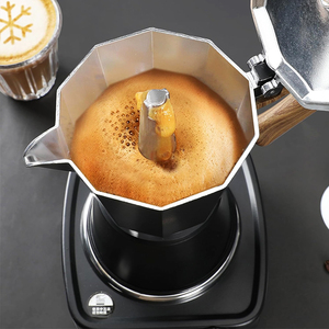 Estufa de inducción directa de fábrica <span class=keywords><strong>Cafetera</strong></span> portátil de aluminio para Exteriores <span class=keywords><strong>italiana</strong></span> Espresso Moka Pot - Product Image 4