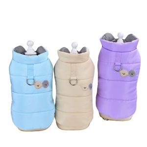 Chaleco para perro mascota <span class=keywords><strong>chaqueta</strong></span> cálida ropa impermeable invierno logotipo personalizado ropa para mascotas sin brazos Color sólido - Product Image 1