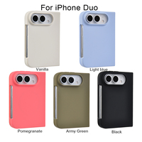 Avec protection d'écran en verre trempé, coque en silicone liquide magnétique classique pour iPhone Duo