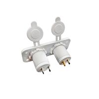 Panneau de prise de chargeur USB blanc 2 en 1 DC12V pour bateau marin de voiture automatique
