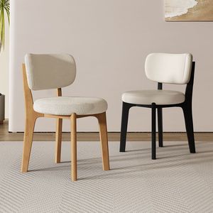 Nordic Light Wood Minimalist <strong>Medieval</strong> Cream Wind Dining Chairs for Home Hotel <strong>Furniture</strong> - Product Image 2