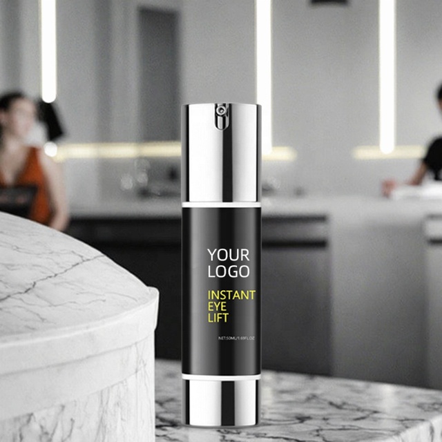 Private Label Vegan 50ml Herbal Instant Eye Cream Dark Circles Puffiness Fine Lines Firming Hydrating Under Eye Treatment OEM